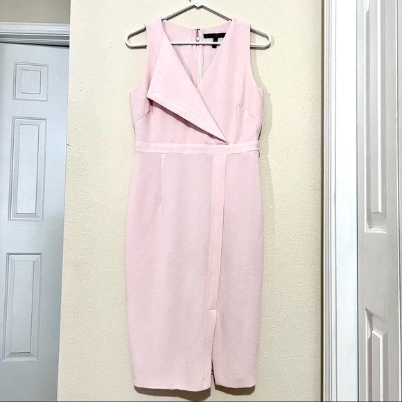 WHBM Blush V-NECK SLEEVELESS pencil DRESS womens size 2 - Picture 2 of 10